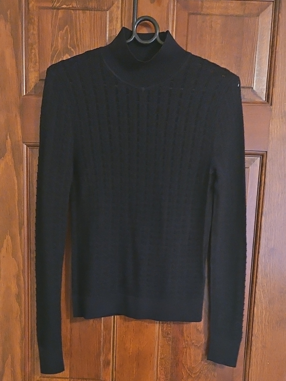 Club Monaco Black Pointelle Sweater